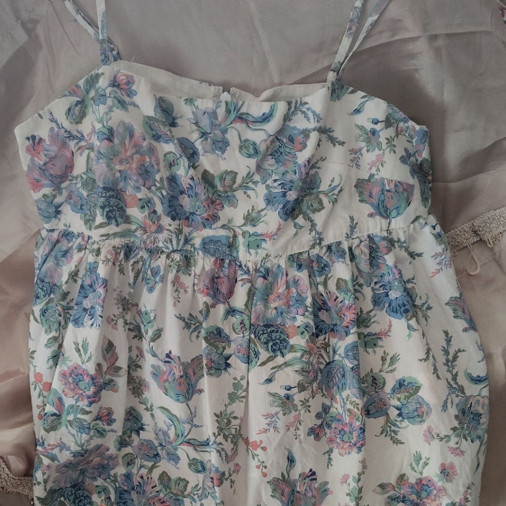 J. Crew Floral Dress with Spaghetti Straps